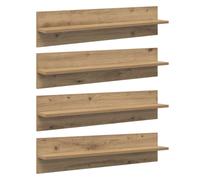 vidaXL Wall Shelves with Shelf 4 pcs Artisan Oak 80 x 11.5 x 18 cm