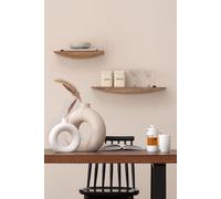Wall Shelf Set of 2 Solid Wood Wall Mounted Shelf Bookshelves - Hutch MH London Natural One Size