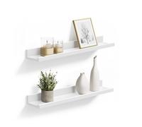 Elegant White Floating Shelves, High Gloss Finish