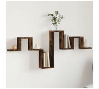 Wall Shelf Smoked Oak 104.5x10x43 cm Engineered Wood Floating Display for Books