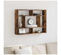 (smoked oak) vidaXL Wall Shelf Wall-Mounted Shelf Storage Display Rack Engineered Wood
