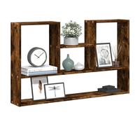 (smoked oak) vidaXL Wall Shelf Floating Shelf Display Storage Shelf Engineered Wood