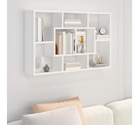 Wall Shelf Smoked Oak Engineered Wood 85x16x52.5cm 8-Compartment XL Wall-Mounted