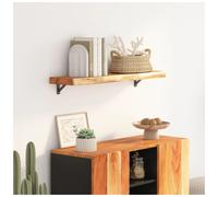 Wall Shelf Solid Acacia Natural Live Edge 80x30x2.5cm Rustic Smooth Finish 150kg