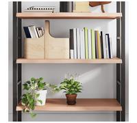 Wall Shelf Solid Oak 80x40x4cm Light Brown Live Edge Untreated Rustic Handmade