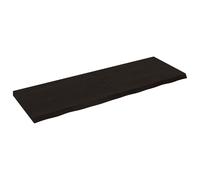 vidaXL Wall Shelf Dark Brown 180x60x(2-6) cm Treated Solid Wood Oak