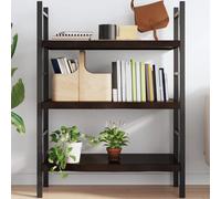 Wall Shelf Solid Oak Live Edge Dark Brown 80x60x6 cm Rustic Handmade for Living