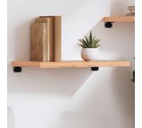 Wall Shelf Solid Oak Live Edge Light Brown 60x40x4cm Rustic Handmade BathroomTop