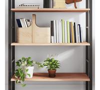 Wall shelf Solid oak natural 80x60x2 cm Live edge rustic varnish handmade shelf