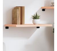Wall Shelf Solid Oak Natural Varnished Live Edge 60x40x4 cm Rustic Shelf Unique