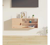 Wall Shelf Solid Pine Cabinet 80cm Wooden Hanging Storage Cupboard Unit 80x30cm