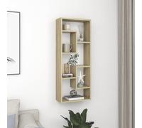 Wall Shelf Sonoma Oak 36x16x90 cm Engineered Wood Floating Cube Shelf Storage A