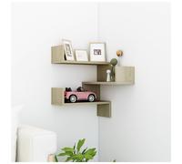 Wall Shelf Sonoma Oak 40x40x49.5cm Engineered Wood 3-Shelf Corner Unit Deluxe XL
