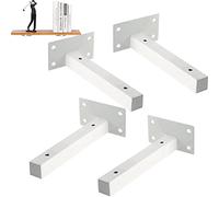 Wall Shelf Support Choose 6,8,10,12inch, 4 Pack White Black Decorative Shelving Metal Industrial Shelf Bracket Wall Holdfast Hanging Shelf Bracket, for Wood Shelves (Color : White, Size : 15cm/5.9in