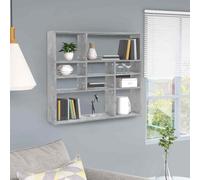 Vidaxl Wall Shelf Concrete Grey 90X16X78 Cm Engineered Wood