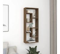 Vidaxl Wall Shelf Brown Oak 36X16X90 Cm Engineered Wood