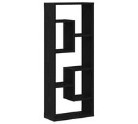 Wall Shelf Black Oak 36x16x90 cm Engineered Wood Sleek Slim Floating Storage