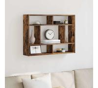 (smoked oak) vidaXL Wall Shelf Wall-Mounted Shelf Storage Display Rack Engineered Wood