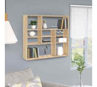 vidaXL Wall Shelf Sonoma Oak Chipboard Bedroom Living Room Floating Wall Rack