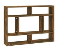 Wall Shelf Smoked Oak 75x16x55 cm Engineered Wood