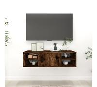 vidaXL Wall Shelf Smoked Oak 102x30x29 cm Engineered Wood