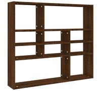 vidaXL Wall Shelf Brown Oak 90x16x78 cm Engineered Wood