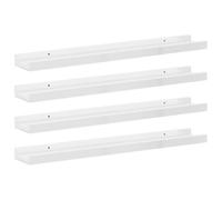 Wooden Wall Shelf Brown 60x9x3cm Engineered Wood 2-Tier Minimalist Slim Display
