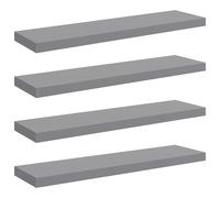 vidaXL Floating Wall Shelf High Gloss White 90x23.5x3.8 cm MDF Display Rack