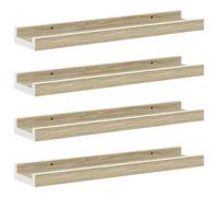 Wall Shelf with Shelf Wall-mounted with Storage Engineered Wood Home vidaXL