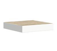 vidaXL Floating Wall Shelf Oak and White MDF Home Bookcase Wall Board CD Rack