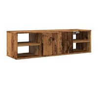 vidaXL 2 Door 4 Shelf Old Wood Wall Cabinet - Size: 29 x 101 x 30cm - Brown - Wilko