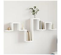 Wall Shelf White 104.5x10x43 cm Engineered Wood Minimalist Indoor Floating Bar