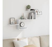 Wall Shelf White 104x15x49 cm Engineered Wood Floating Display Shelf forKitchen