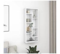 Wall Shelf White 36x16x90 cm Engineered Wood Floating Space-Saving Display Shelf