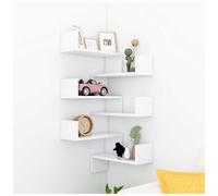 Vidaxl Wall Corner Shelf 2 Pcs White 40X40X50 Cm Engineered Wood