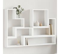 Wall Shelf White Engineered Wood 96 x 12 x 64 cm Floating Modern Storage Display