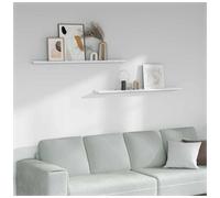 vidaXL Wall Shelf 2 pcs White Marble 115 x 9 x 3 cm Engineered Wood