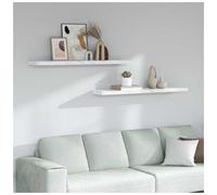 Wall Shelf White Marble 120 x 23.5 x 4 cm Engineered Wood Floating Shelf Durable