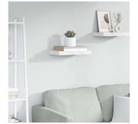 Wall Shelf White Marble 40x23.5x4cm Engineered Wood Floating Modern Rectangular