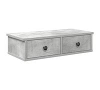 vidaXL Wall Shelf with Drawers Concrete Grey 60x28x15 cm Engineered Wood