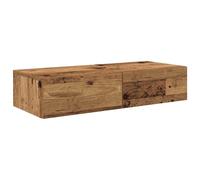 Wall Shelf with Drawers Floating Storage Display Shelf Engineered Wood vidaXL