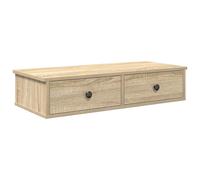 Wall Shelf with Drawers Floating Storage Display Shelf Engineered Wood vidaXL