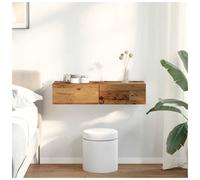(old wood, 80 x 33 x 17 cm) vidaXL Wall Shelf with Drawers Floating Storage Display Shelf Engineered Wood