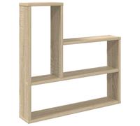 Wall Shelf with Shelf with Storage Engineered Wood Home Modern Display vidaXL