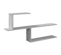 Wall Shelf with Shelf with Storage Engineered Wood Shelves Solution vidaXL
