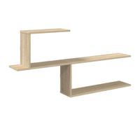 Wall Shelf with Shelf with Storage Engineered Wood Shelves Solution vidaXL