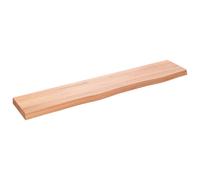 vidaXL Wall Shelf Light Brown 100x20x4 cm Treated Solid Wood Oak