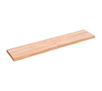 Vidaxl Wall Shelf Light Brown 140X30X4 Cm Treated Solid Wood Oak, Brown