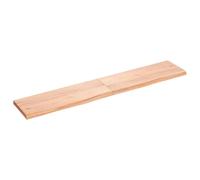 Vidaxl Wall Shelf Light Brown 160X30X4 Cm Treated Solid Wood Oak, Brown