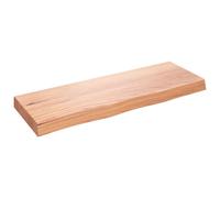 Vidaxl Wall Shelf Light Brown 80X30X6 Cm Treated Solid Wood Oak, Brown